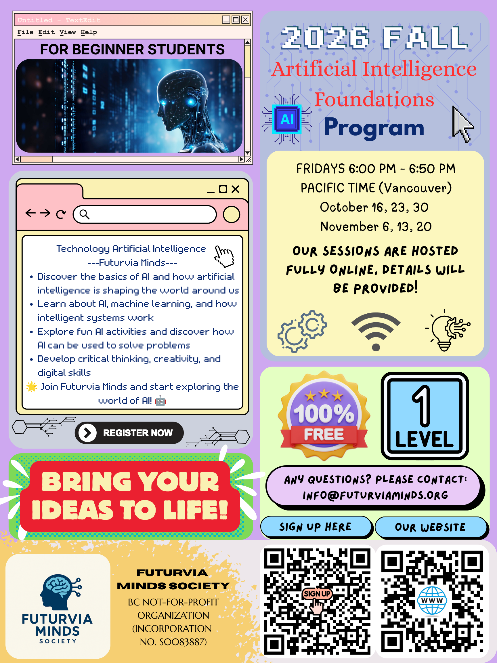 AI Foundations – Level 1 workshop poster