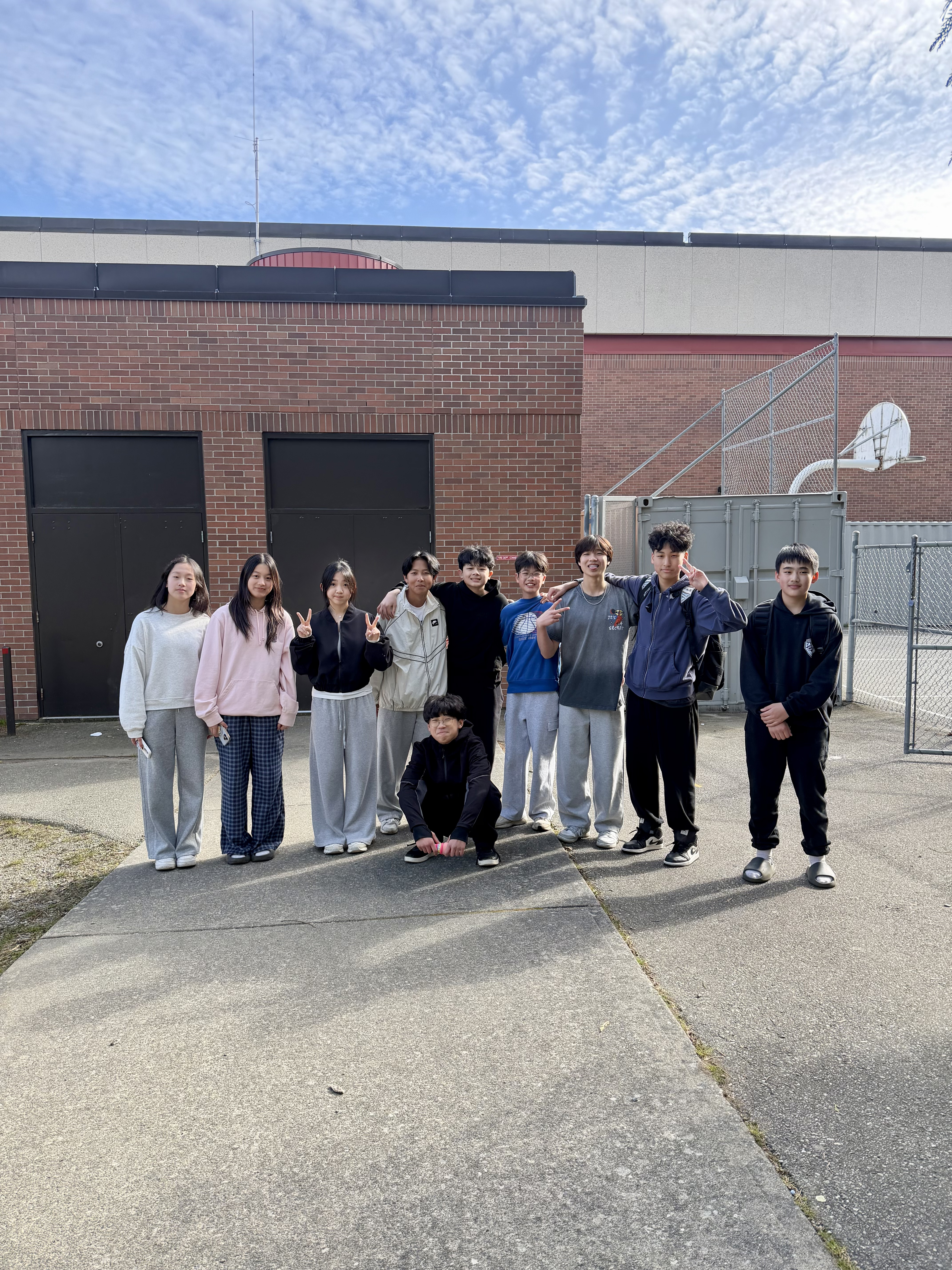Futurvia students posing together outdoors