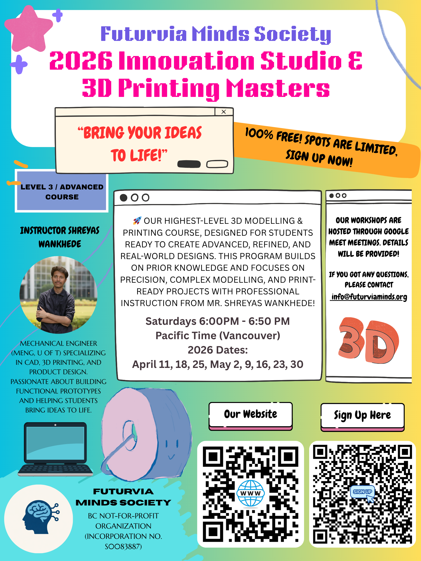 Spring 3D Printing Workshop Poster